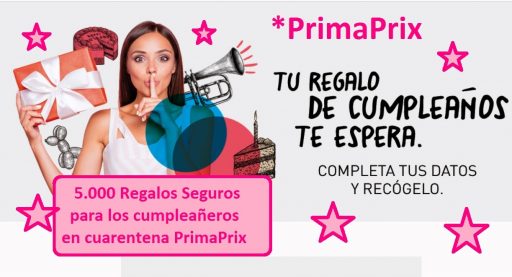 regalos seguro en PrimaPrix para los cumpleañeros en Cuarentena