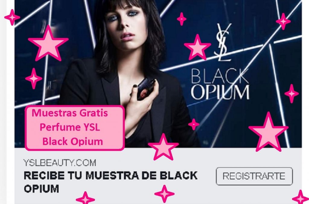 muestras gratis perfume Black Opium de YSL