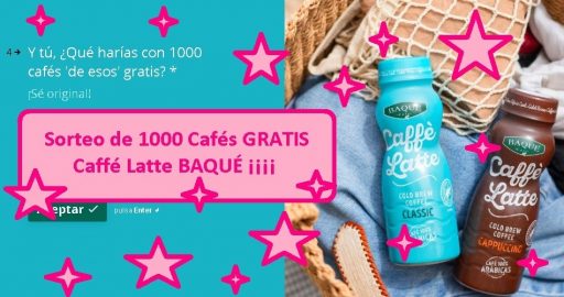 SORTEO DE 100 CAFÉS LATTE BAQUÉ