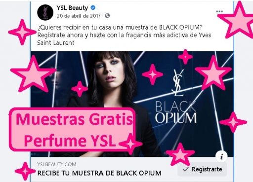 Muestras Gratis Perfume Yves Saint Laurent Black opium