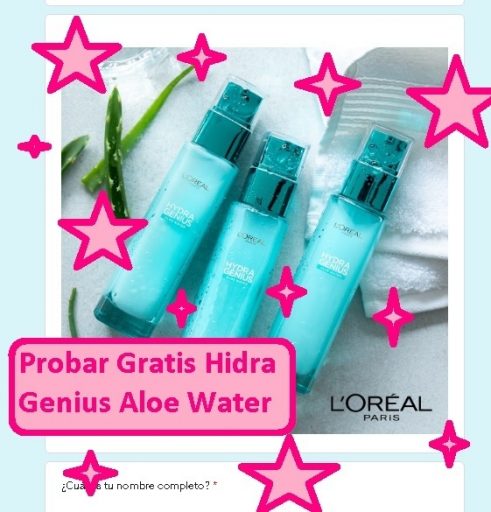 Probar Gratis Hidra Genius Aloe Water L´Oréal Paris