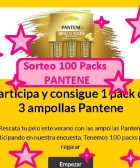 SORTEO 100 PACKS PANTENE AMPOLLAS MASCARILLA EN 1 minuto