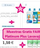 muestras gratis Fairy Platinum Plus para lavavajillas