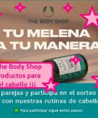 sorteo body shop 5 lotes productos para el cuidado del cabello fórmula vegana