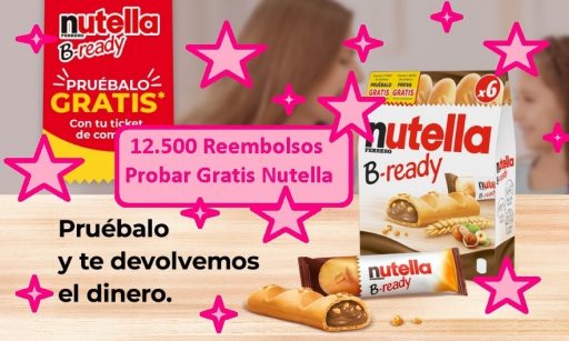 12.500 reembolsos para probar gratis nutella