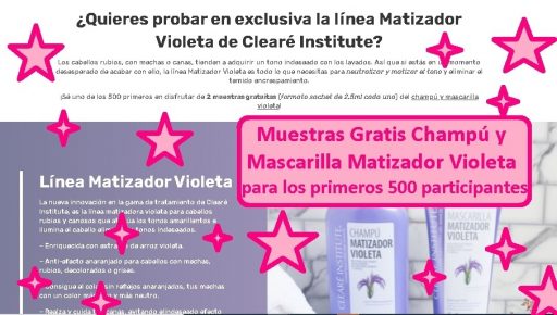 MUESTRAS GRATIS CHAMPU Y MASCARILLA MATIZADOR VIOLETA