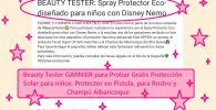 beauty tester garnier para probar gratis protección solar de GARNIER para NIÑOS