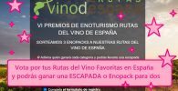 Vota por tus rutas del vino en España favoritas y gana una escapada para dos.