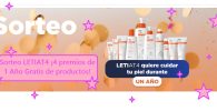 Sorteo LETIAT4 de 1 Año gratis de productos para el cuidado de la piel