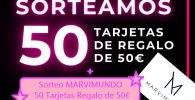 Marvimundo sortea 50 Tarjetas Regalo de 50€
